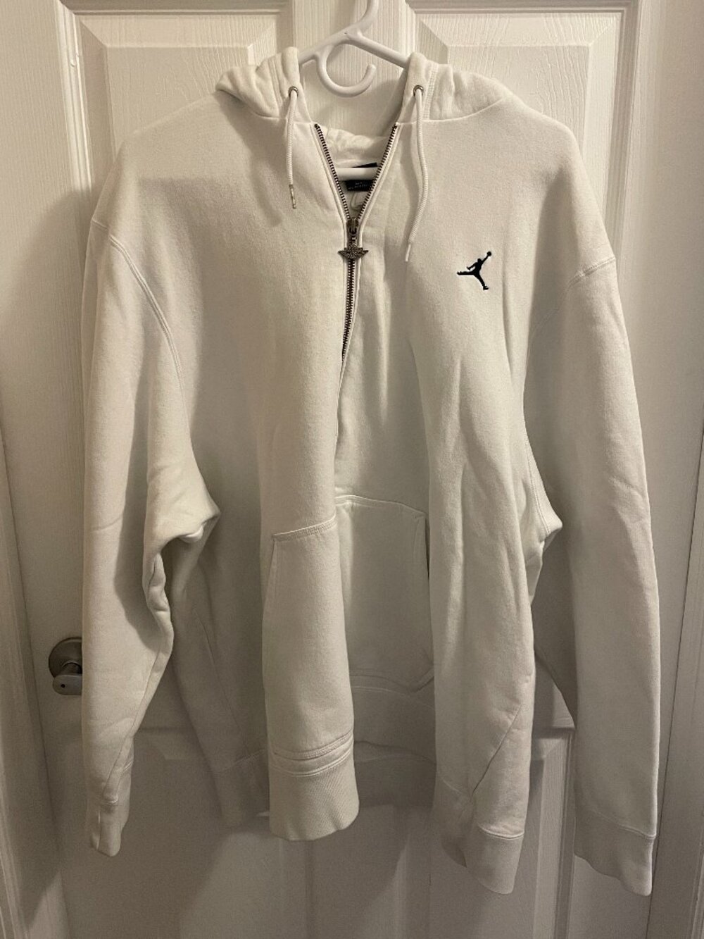 Air Jordan Full Zip Hoodie Mens XL White 355370-100 Preowned